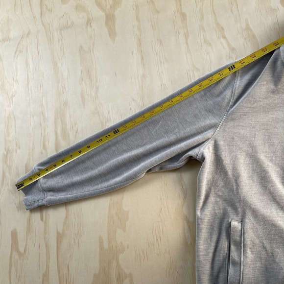 Calvin Klein Hoodie Womens Large Gray Full Zip Fleece Rhinestone Logo Sweatshirt - Picture 9 of 10